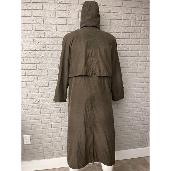 Bill Blass Men Long Trench Coat with Removable Hood / Lining Size 14 - Picture 2 of 15